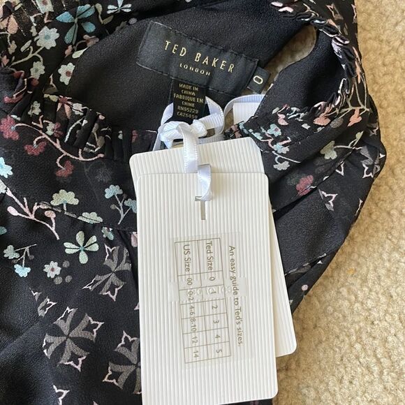 Ted Baker Marcila Hazel High Neck Wide Leg Jumpuit Size 0 - US00 - Picture 13 of 15